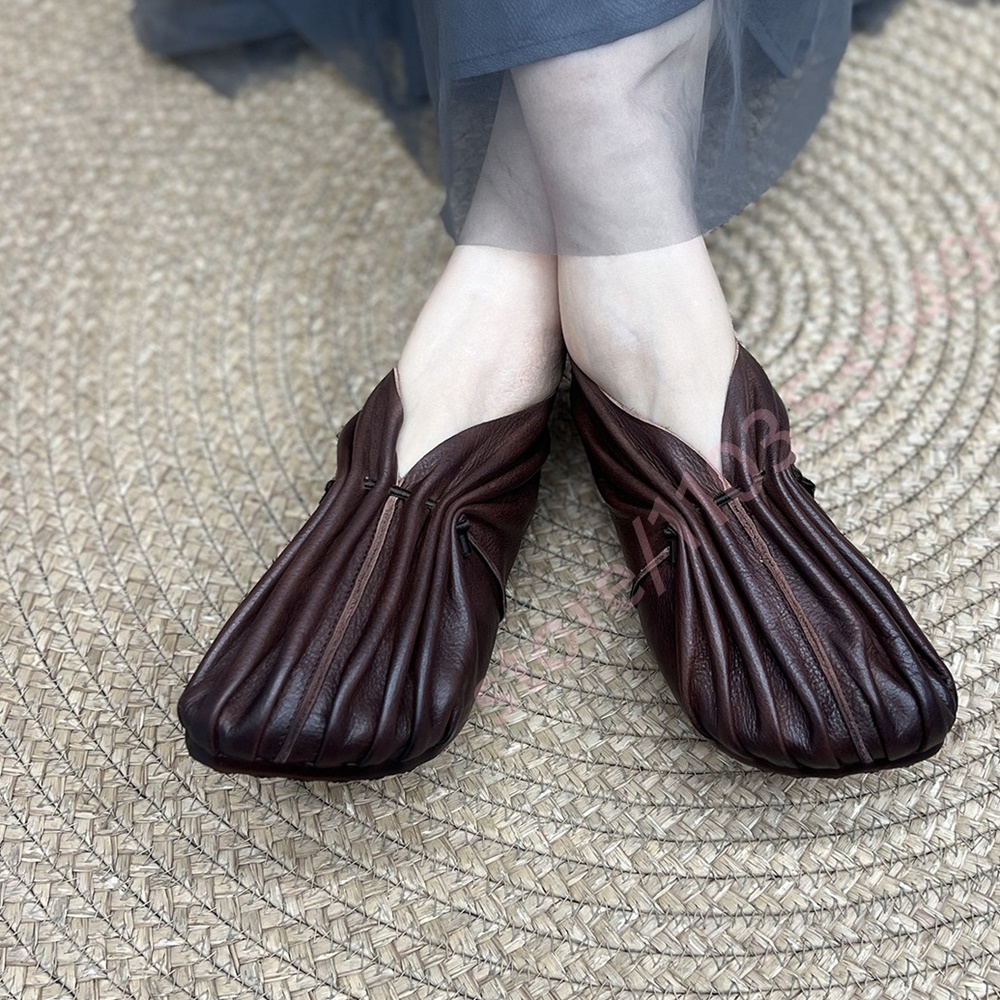 Damskie, retro, plisowane, mię – Mule Slip On recenzja i cena
